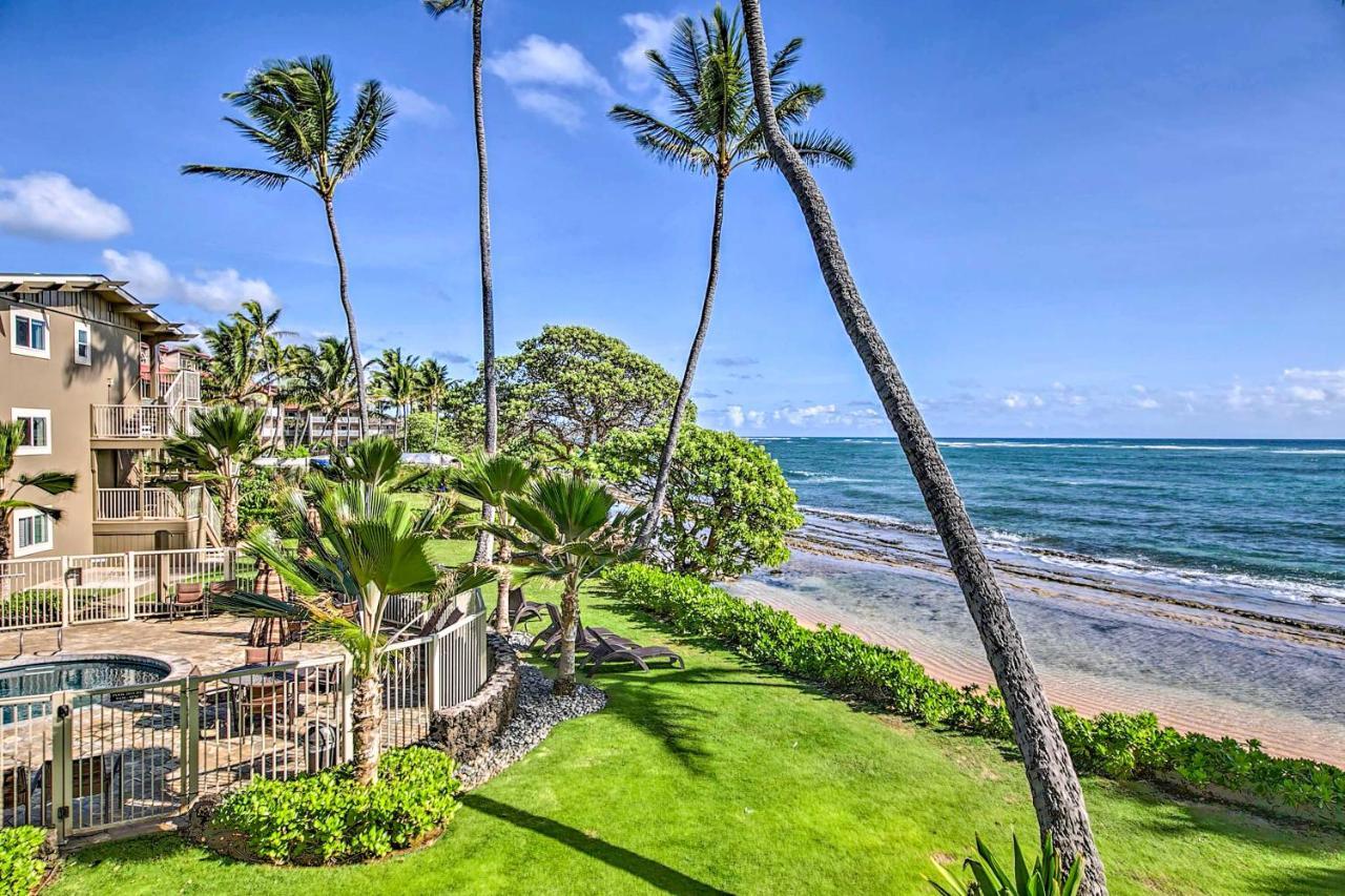 Waipouli Beachfront Condo With Balcony And Ocean Views Kapa'a Eksteriør billede